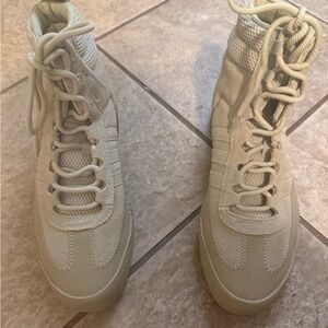 adidas Women's Beige Lace-Up High-Top Boots